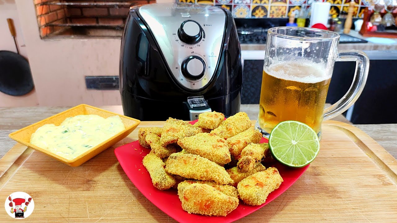 Peixe Empanado na Air Fryer