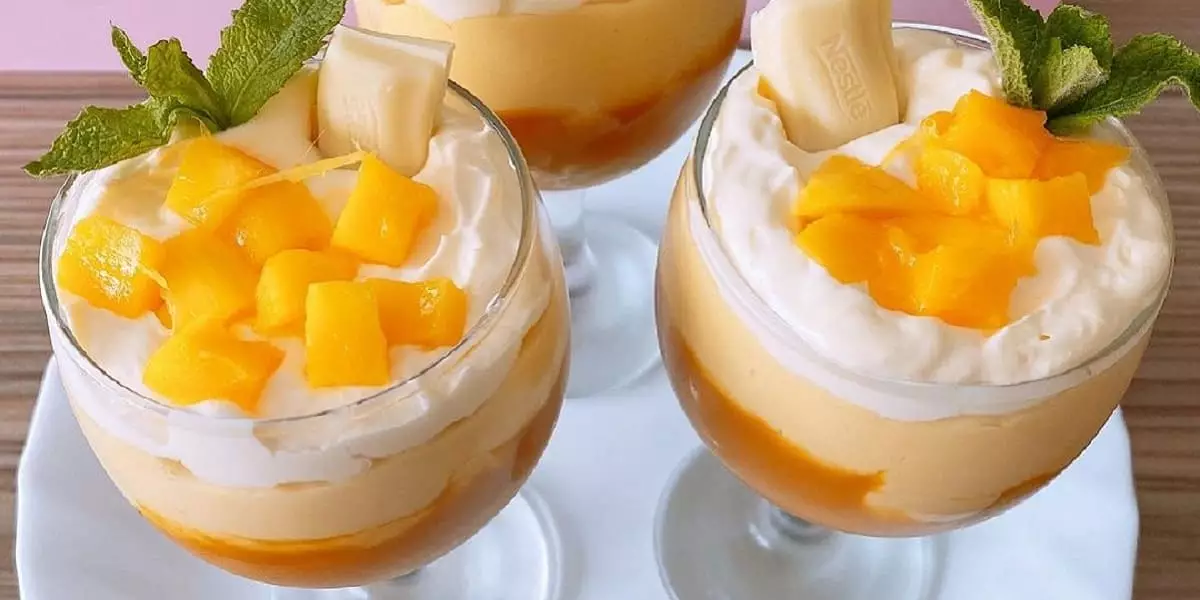 Mousse de Manga com Limão