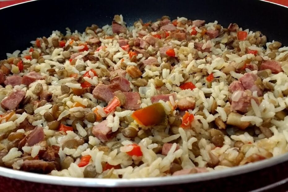 Arroz com Lentilha e Calabresa